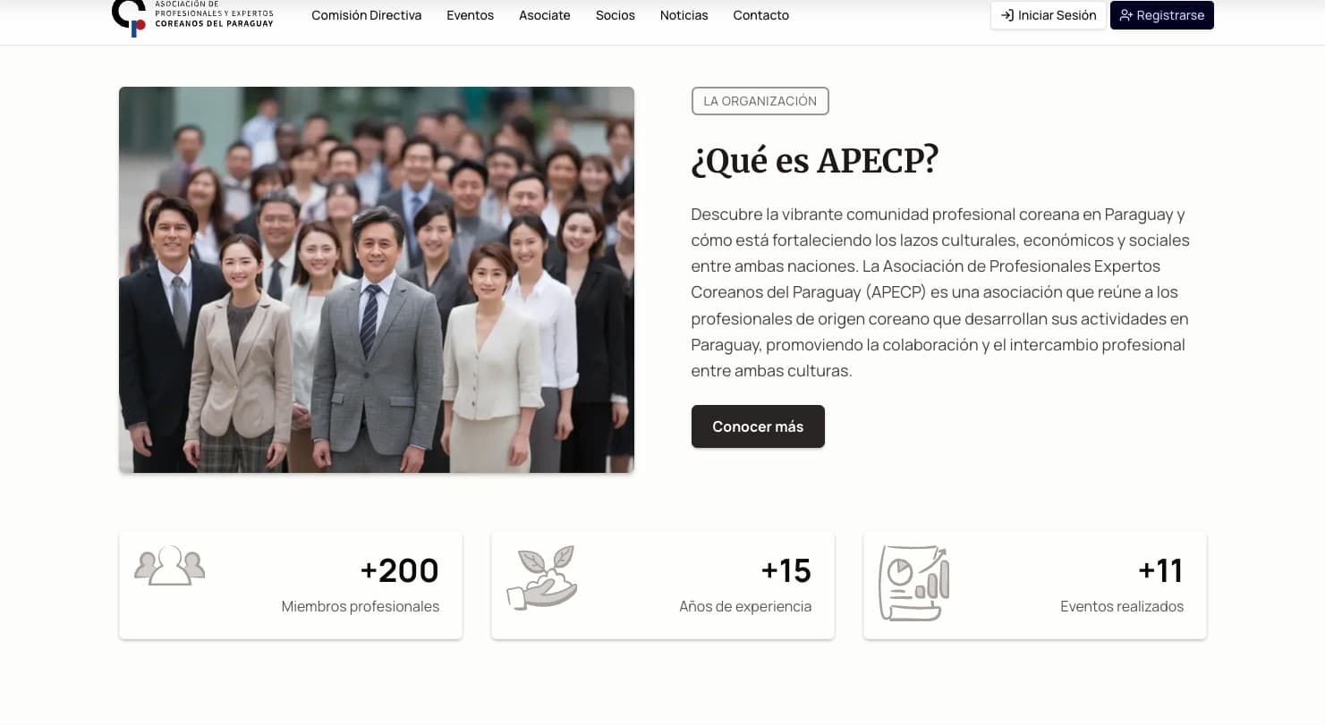 APECP | Custom headless CMS multilingual website