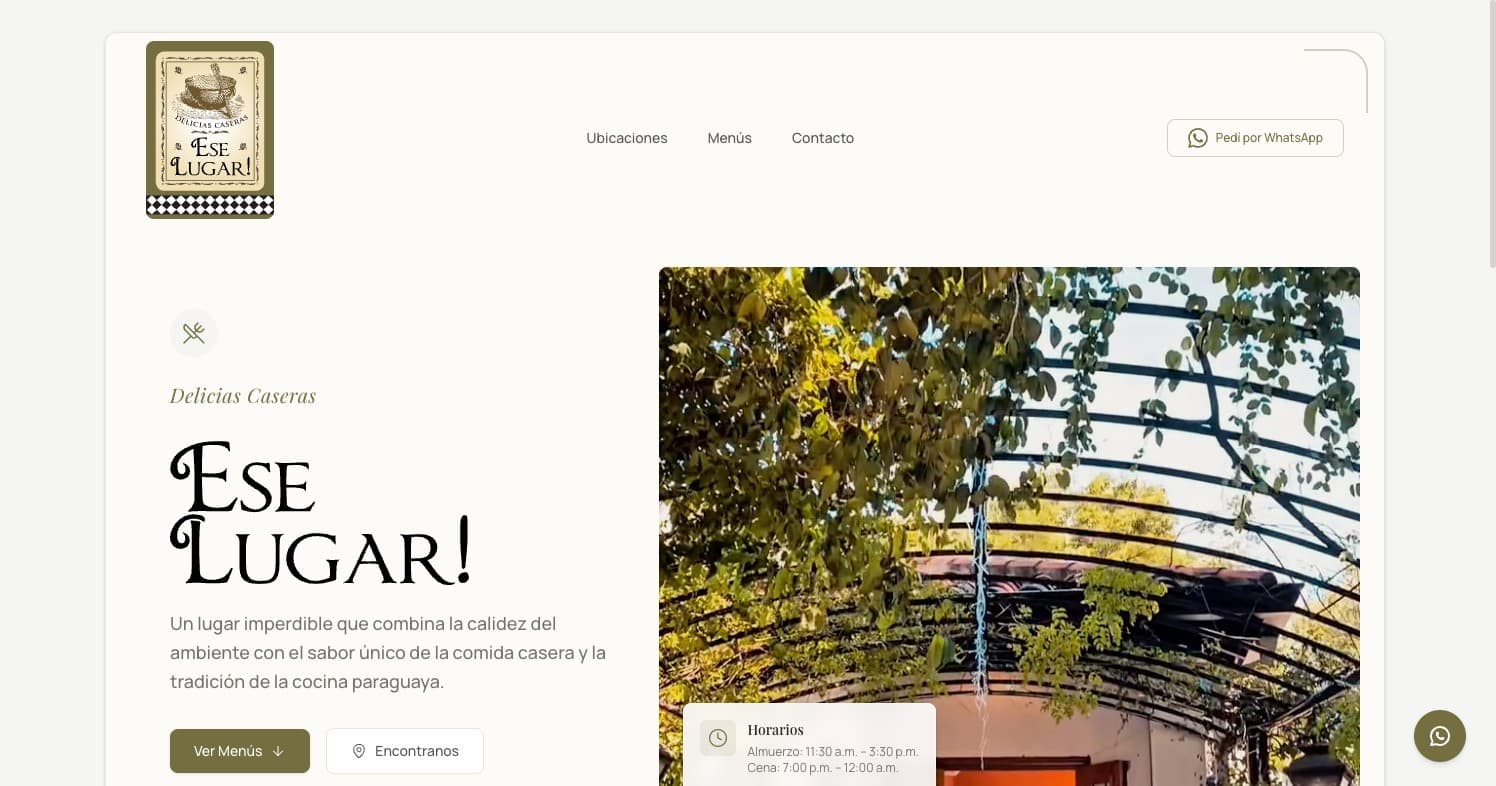 Ese Lugar! | Web design and development
