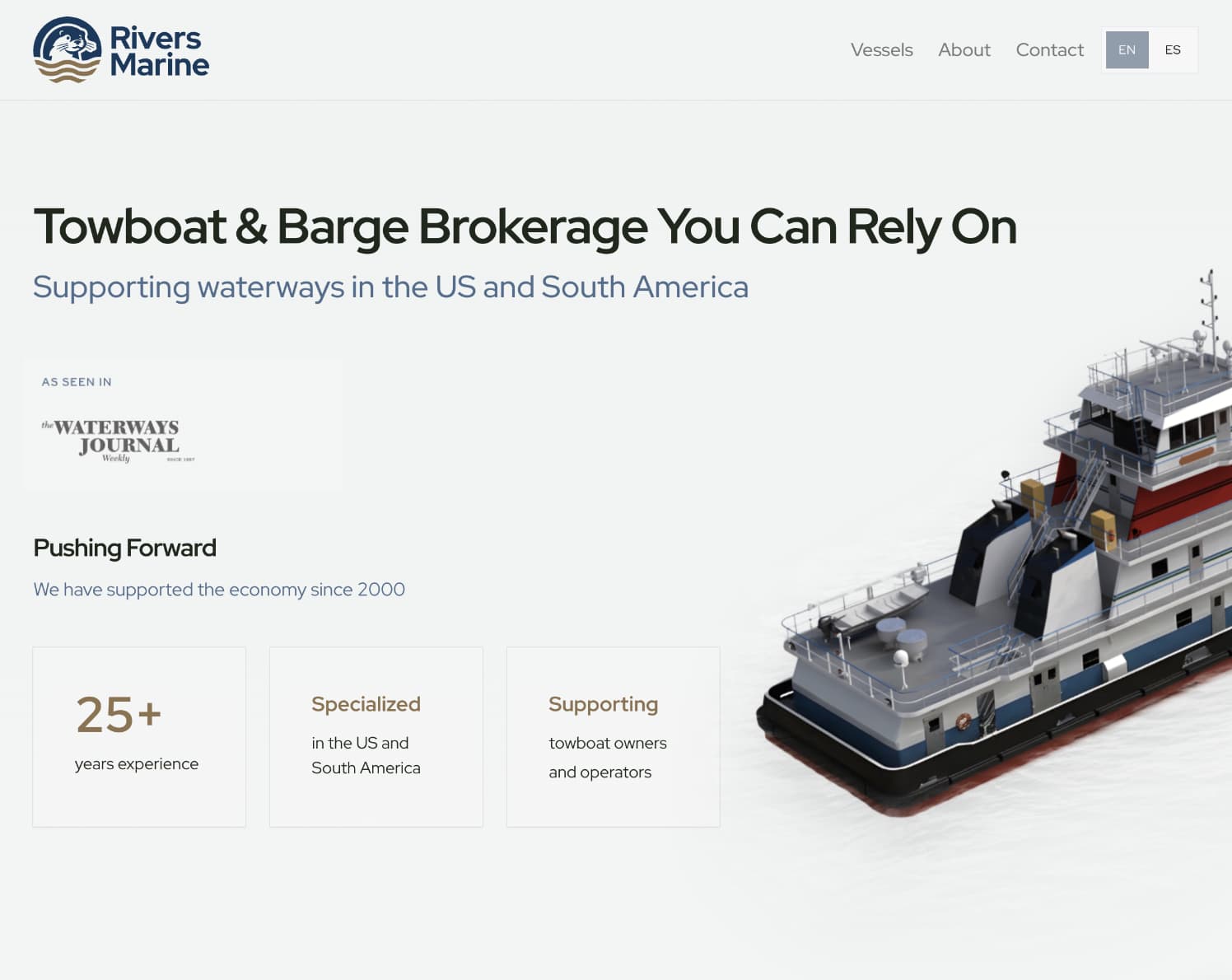 Rivers Marine | Headless WordPress multilingual website